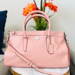 Coach Light Pink Leather Satchel Morgan 3 in 1 bag.